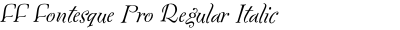 FF Fontesque Pro Regular Italic